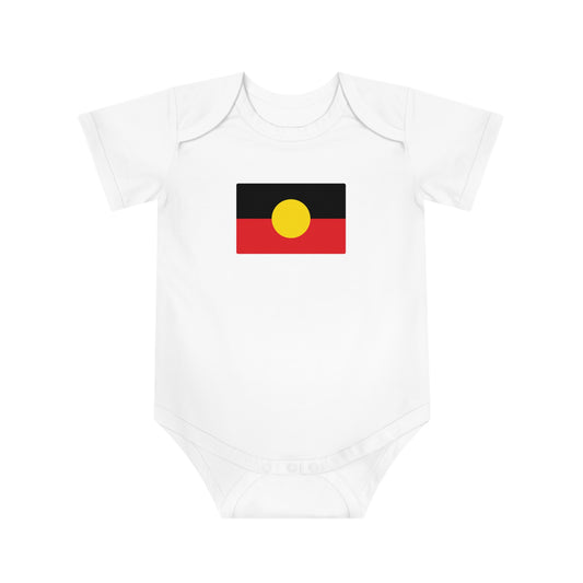 Aboriginal Flag Baby Bodysuit