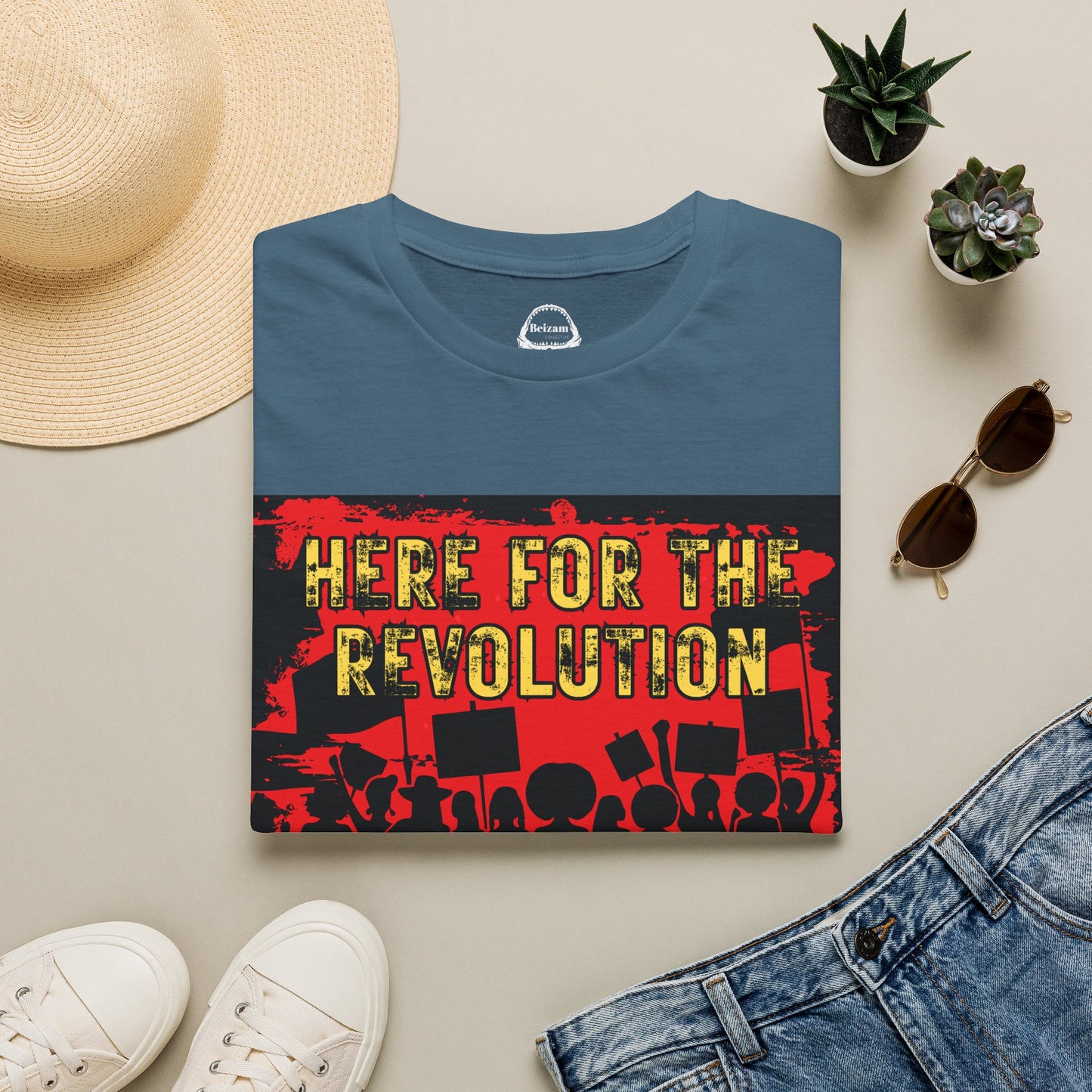 Revolution Protest T-Shirt — "Here For The Revolution" Graphic Tee