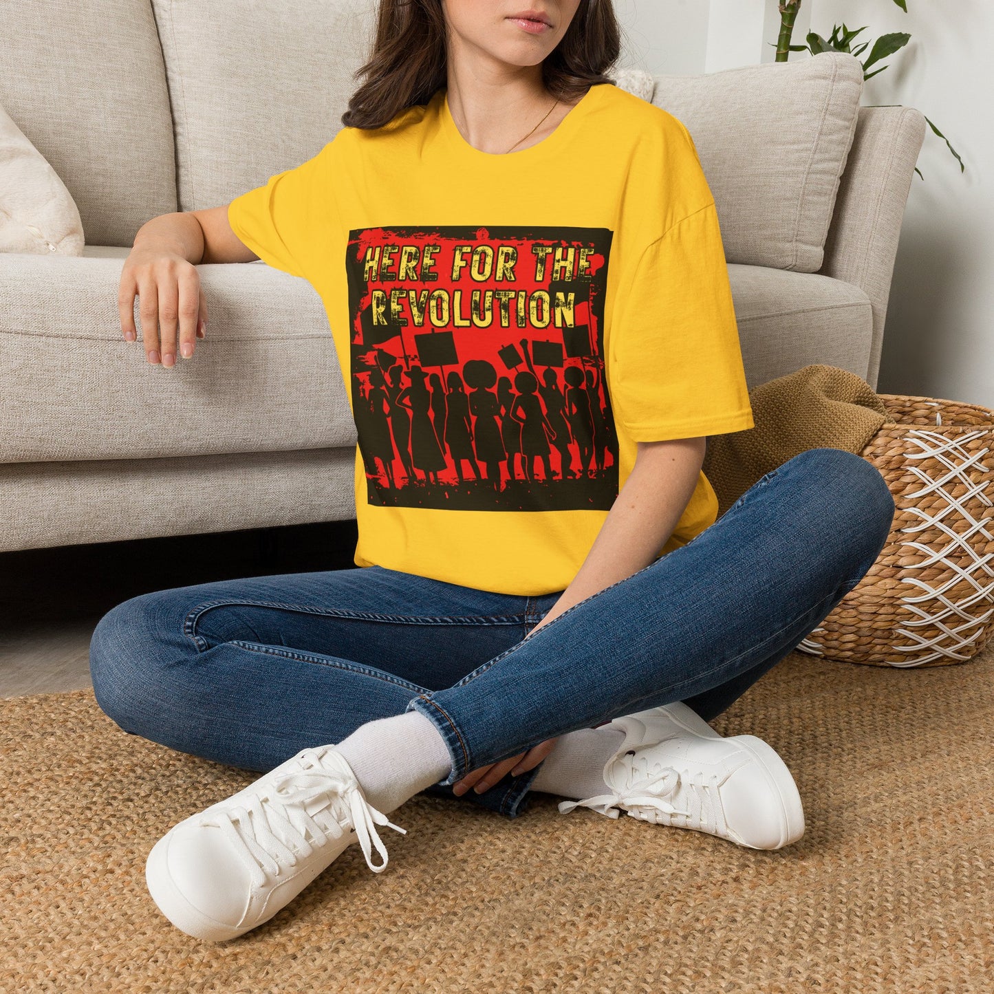 Revolution Protest T-Shirt — "Here For The Revolution" Graphic Tee