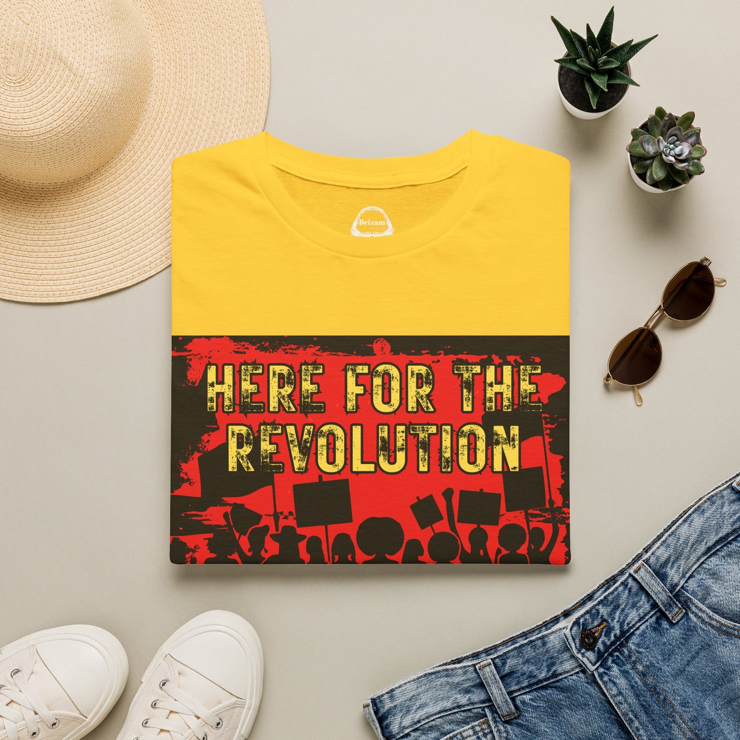 Revolution Protest T-Shirt — "Here For The Revolution" Graphic Tee