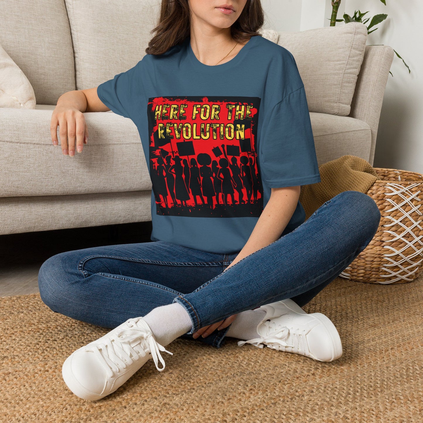 Revolution Protest T-Shirt — "Here For The Revolution" Graphic Tee