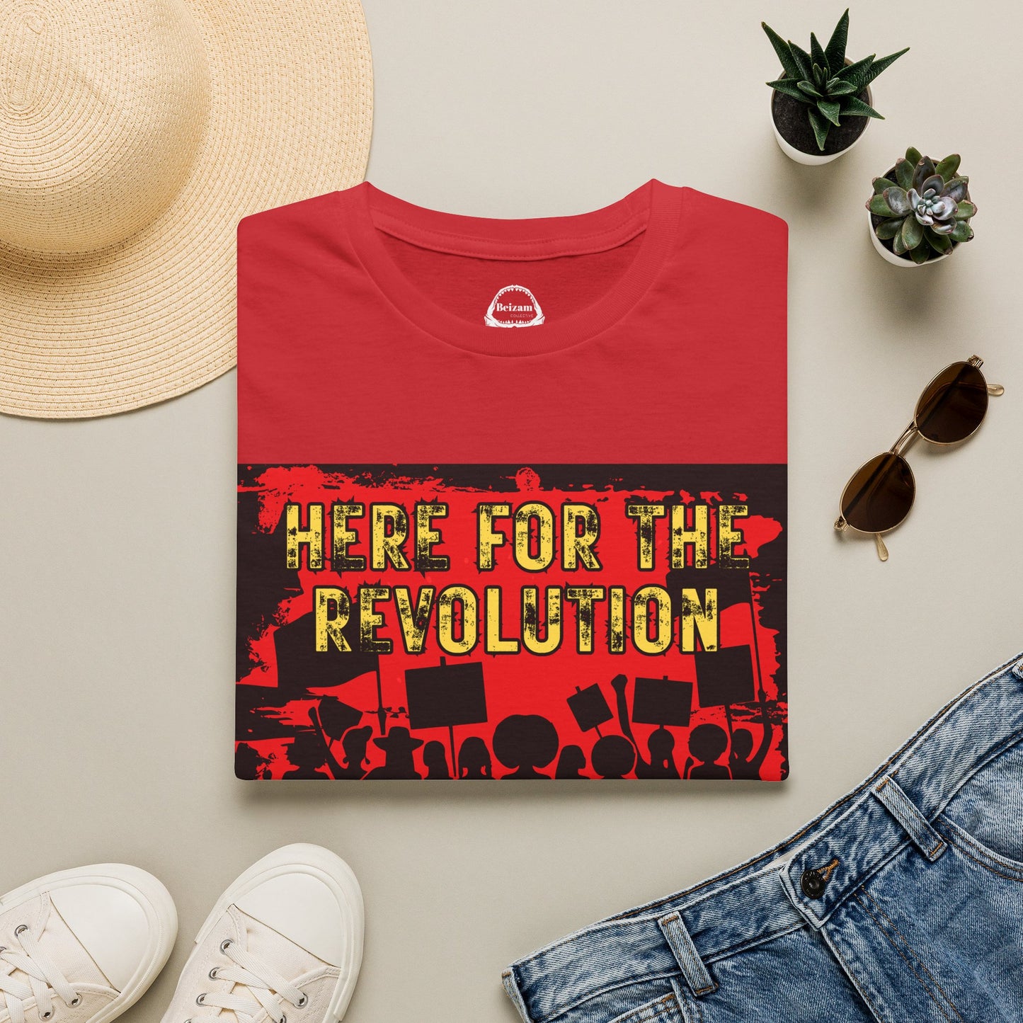 Revolution Protest T-Shirt — "Here For The Revolution" Graphic Tee