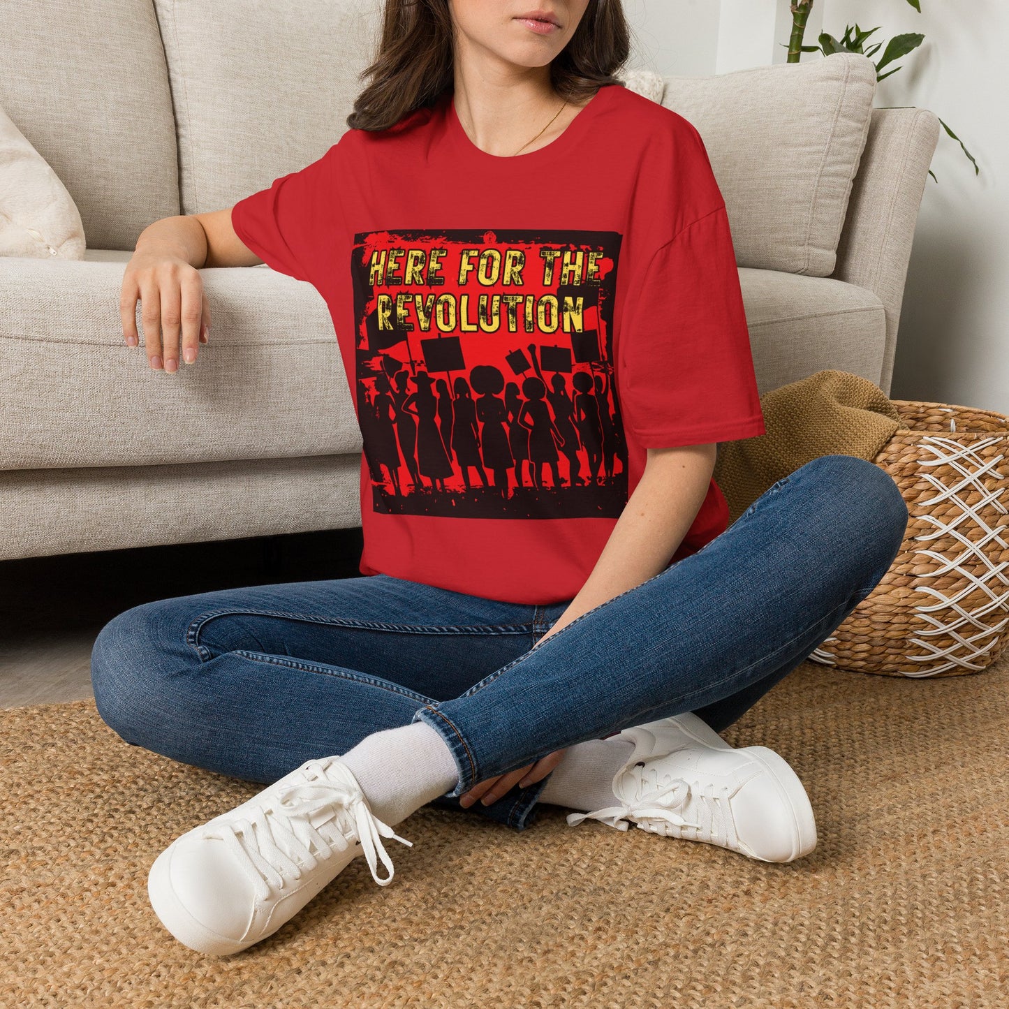 Revolution Protest T-Shirt — "Here For The Revolution" Graphic Tee